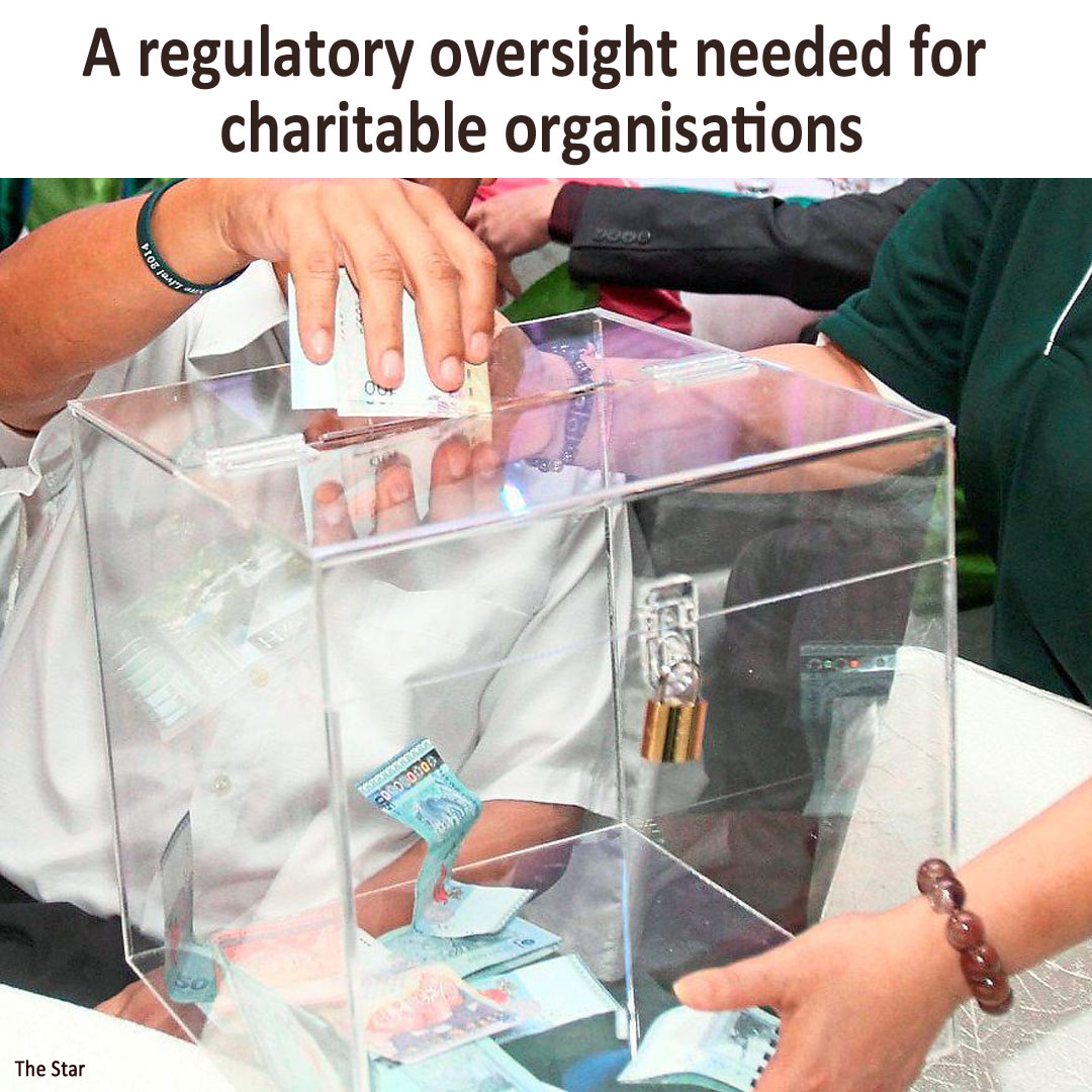 A regulatory oversight needed for charitable organisations