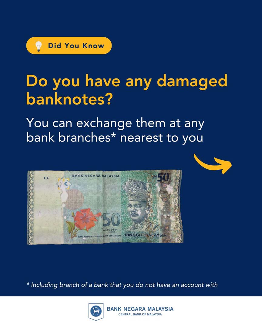 Damaged Banknotes Can Be Exchanged