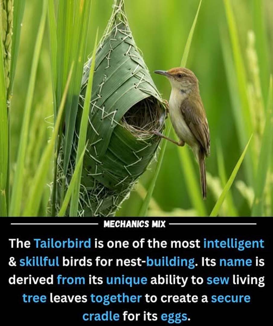 This Bird Uses Its Beak as a Needle to Sew Its Nest