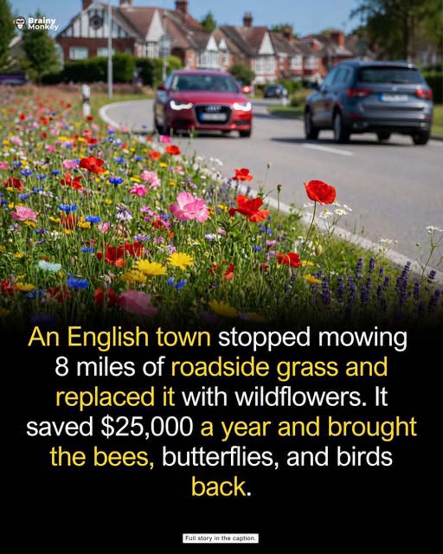English Town Saves $25K and Restores Nature by Planting Wildflowers